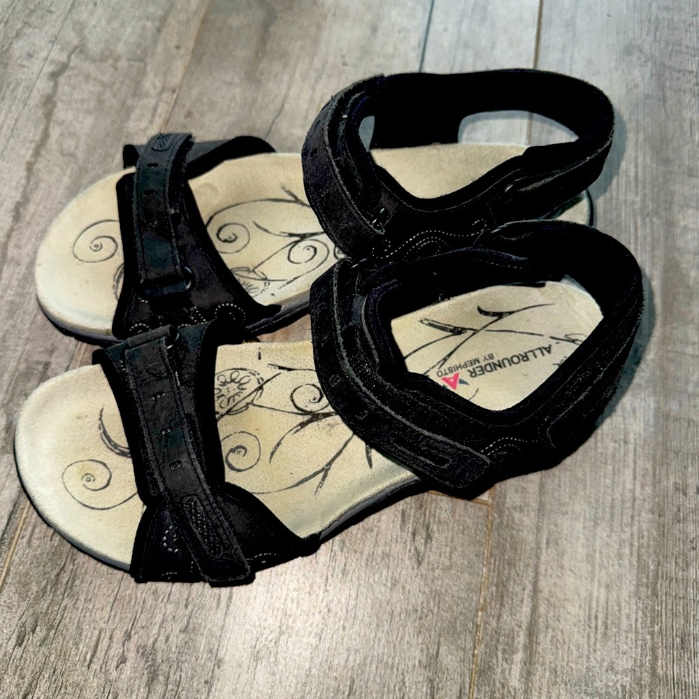 Mephisto | All Rounder Black Comfort Sandal 40